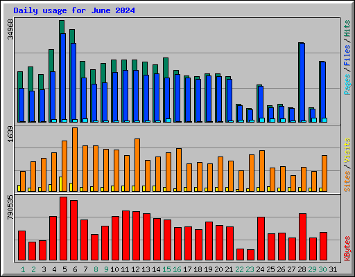 Daily usage for June 2024