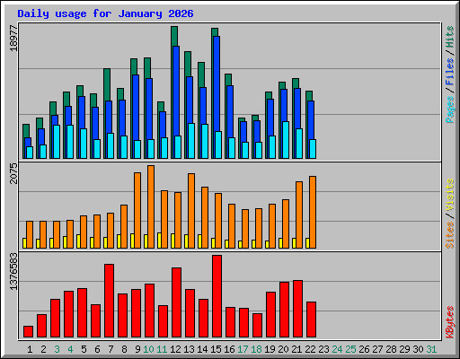 Daily usage for January 2026