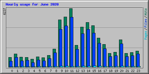 Hourly usage for June 2020