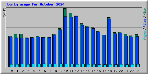 Hourly usage for October 2024