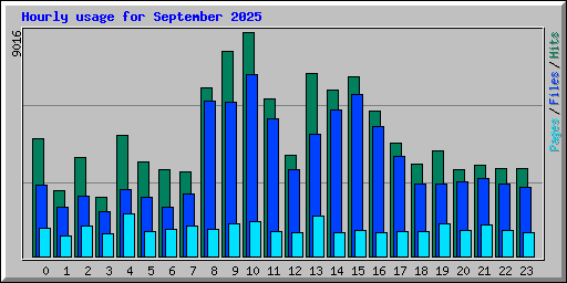 Hourly usage for September 2025